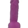 Ρεαλιστικό ομοίωμα DILDO 8.5INCH WITH BALLS PURPLE THERMO REACTIVE - REAL LOVE DREAMTOYS