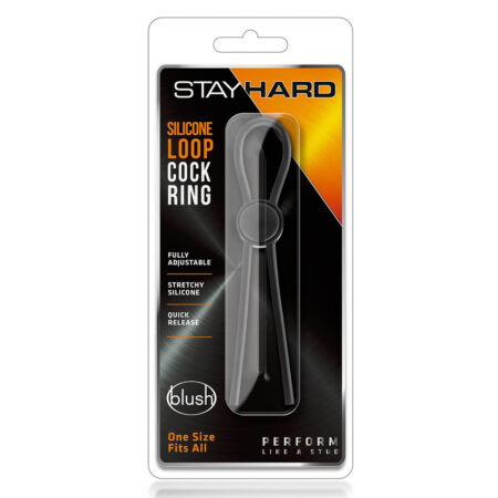 Δαχτυλίδι Πέους STAY HARD SILICONE LOOP COCK RING BLACK