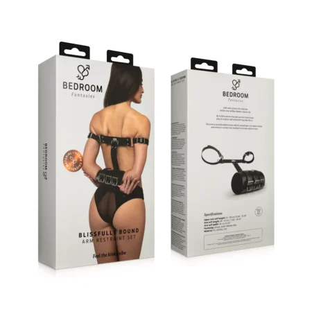 Ρυθμιζόμενη ζώνη συγκράτησης σώματος BLISSFULLY BOUND ARM RESTRAINT SET BLACK Bedroom Fantasies