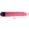 Ρεαλιστικός δονητής BAILE - COLORFUL SEX REALISTIC VIBRATOR PINK 23 CM