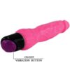 Ρεαλιστικός δονητής BAILE - COLORFUL SEX REALISTIC VIBRATOR PINK 24 CM