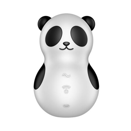 Διεγέρτης κλειτορίδας SATISFYER - POCKET PANDA STIMULATOR & VIBRATOR BLACK AND WHITE