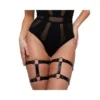 Ζώνη για τους μηρούς B.F. THIGH HARNESS BONDAGE CUFFS SET BLACK Bedroom Fantasies