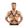 Ιμάντας - harness δερματίνη ROCCO BONDAGE HARNESS BLACK Bedroom Fantasies