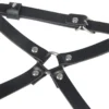 Harness μέσης και ποδιών SUBBLIME - LEATHER WAIST AND LEG HARNESS BLACK ONE SIZE