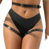 Harness μέσης και ποδιών SUBBLIME - LEATHER WAIST AND LEG HARNESS BLACK ONE SIZE