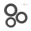 Σετ 3 δακτυλίων πέους INTENSE - HUGH 3 BASIC SILICONE PENIS RINGS BLACK