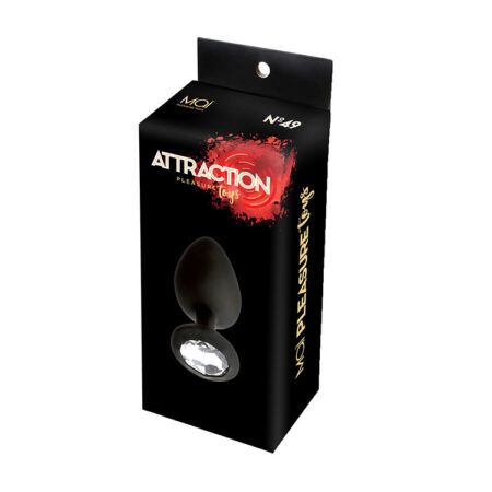 Πρωκτική σφήνα με κόσμημα No.49 Anal Plug With Stone L Black MAI PLEASURE TOYS