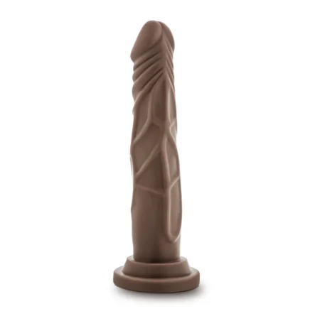 Ρεαλιστικό Ομοίωμα πέους Dr. Skin Silicone By Blush® | Dr. Carter Realistic Chocolate 7.5-Inch Long Dildo With Suction Cup Base