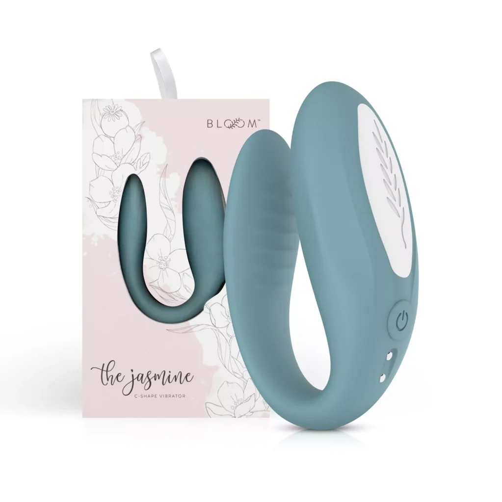 Δονητής για ζευγάρια Bloom - The Jasmine C-Shape Vibrator - Green