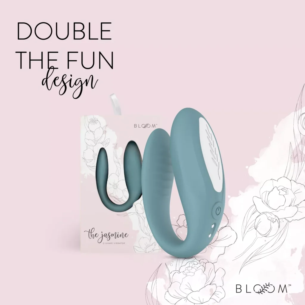 Δονητής για ζευγάρια Bloom - The Jasmine C-Shape Vibrator - Green