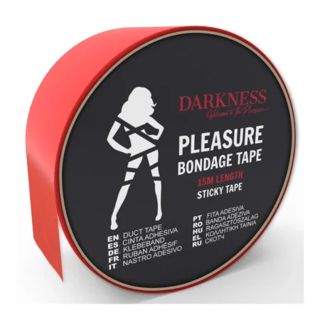 Ταινία δεσίματος DARKNESS - ADHESIVE RED BONDAGE TAPE 15M