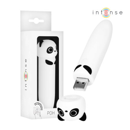 Μικρός δονητής INTENSE - POH PANDA VIBRATING BULLET USB RECHARGEABLE 10 X 2.2 CM