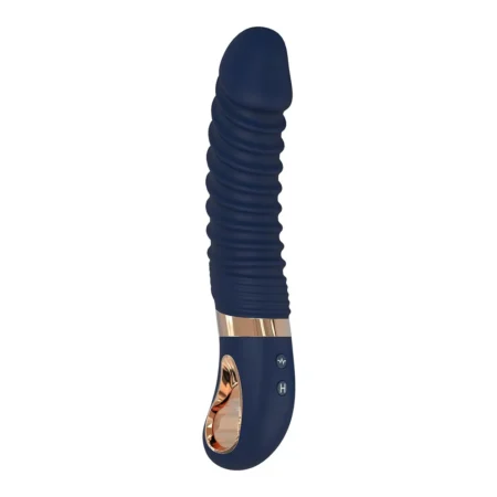 Κλασικός δονητής Nereos Ribbed Vibrator With Heating Function