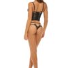 Σετ εσώρουχα Bombshell Boudoir Strap Overlay 2 Pc Bra Set Black