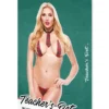 3 Pc Skimpy Schoolgirl Bikini & Necktie Set Tartan TEACHERS PET