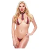3 Pc Skimpy Schoolgirl Bikini & Necktie Set Tartan TEACHERS PET