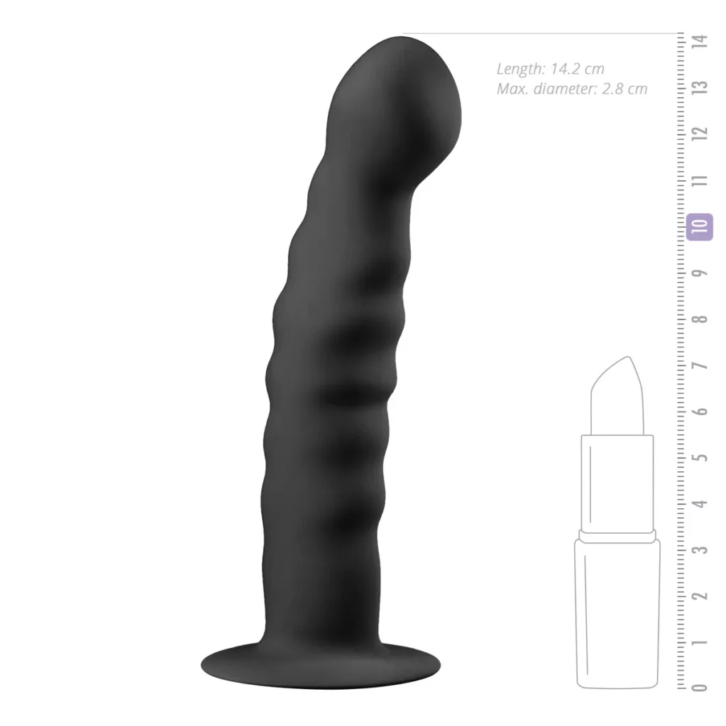 Πρωκτικό ομοίωμα πέους Silicone Suction Cup Dildo - Black Easytoys Anal Collection