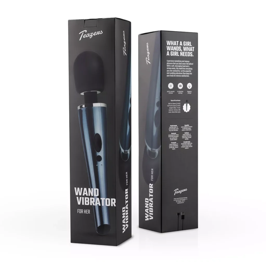 Δονητής Μασάζ Black Lightning Wand Vibrator Teazers