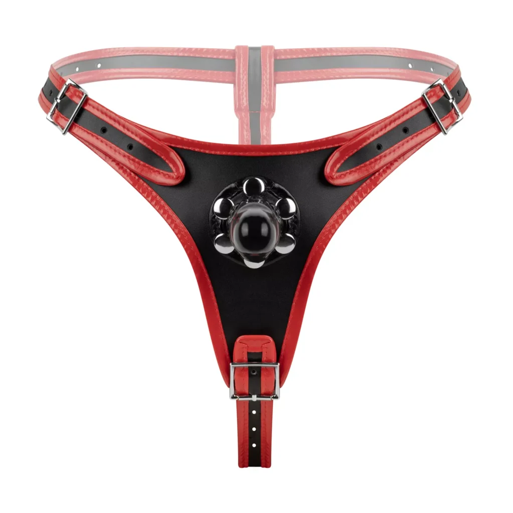 Στραπόν με 3 ομοιώματα Triple Dildo Strap-On Harness Easytoys Fetish Collection