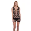 Μίνι φόρεμα Corset Front Lace Mini Dress Black BACI LINGERIE