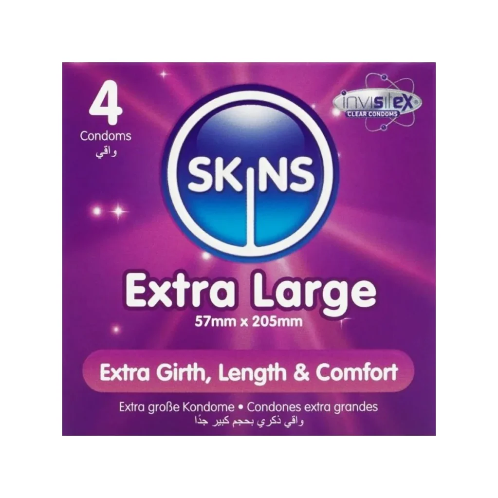 Προφυλακτικά SKINS - EXTRA LARGE PREMIUM CONDOMS PACK 4