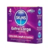 Προφυλακτικά SKINS - EXTRA LARGE PREMIUM CONDOMS PACK 4