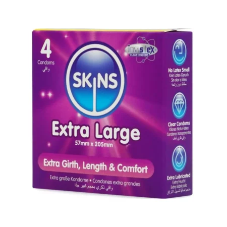 Προφυλακτικά SKINS - EXTRA LARGE PREMIUM CONDOMS PACK 4