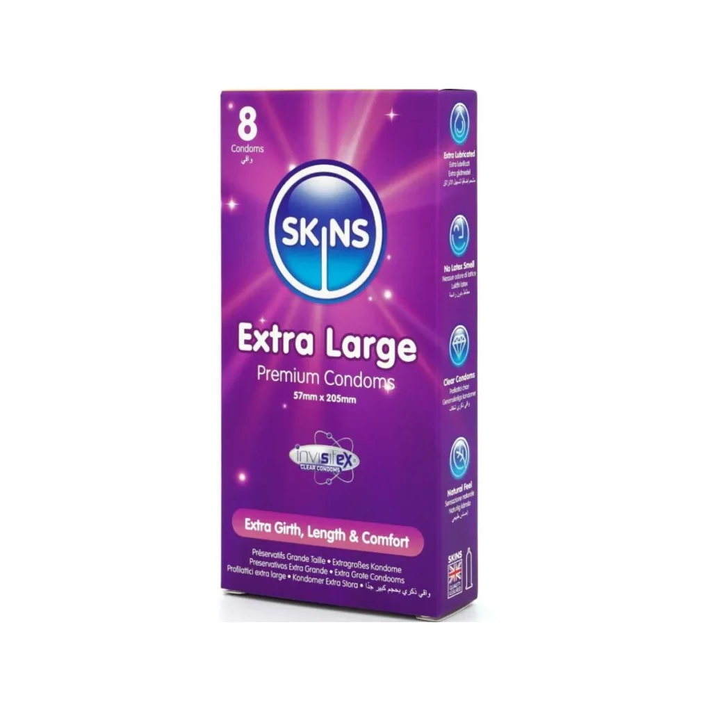 Προφυλακτικά SKINS - EXTRA LARGE PREMIUM CONDOMS PACK 8