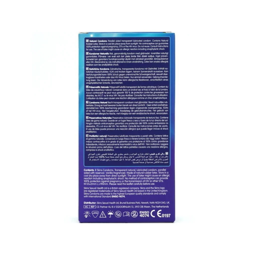 Προφυλακτικά SKINS - NATURAL PREMIUM CONDOMS PACK 8