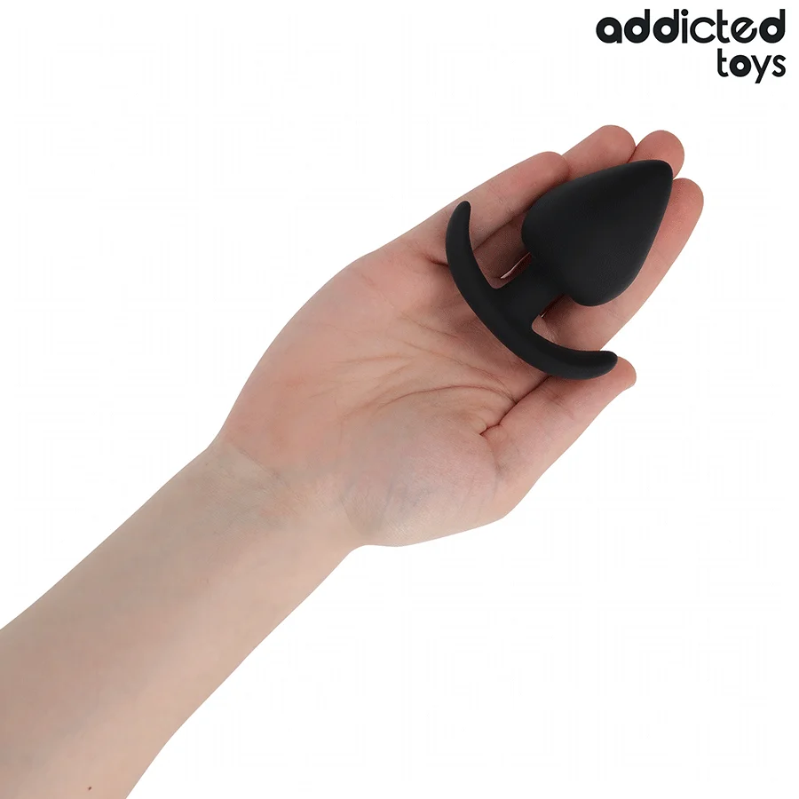 ADDICTED TOYS ANAL PLUG W. CRESCENT SILICONE XL 9.5CM