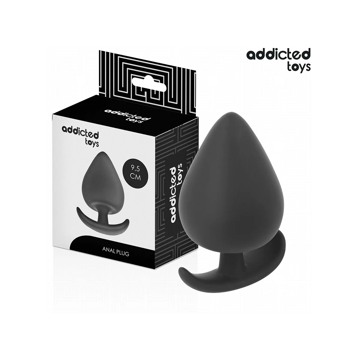 ADDICTED TOYS ANAL PLUG W. CRESCENT SILICONE XL 9.5CM