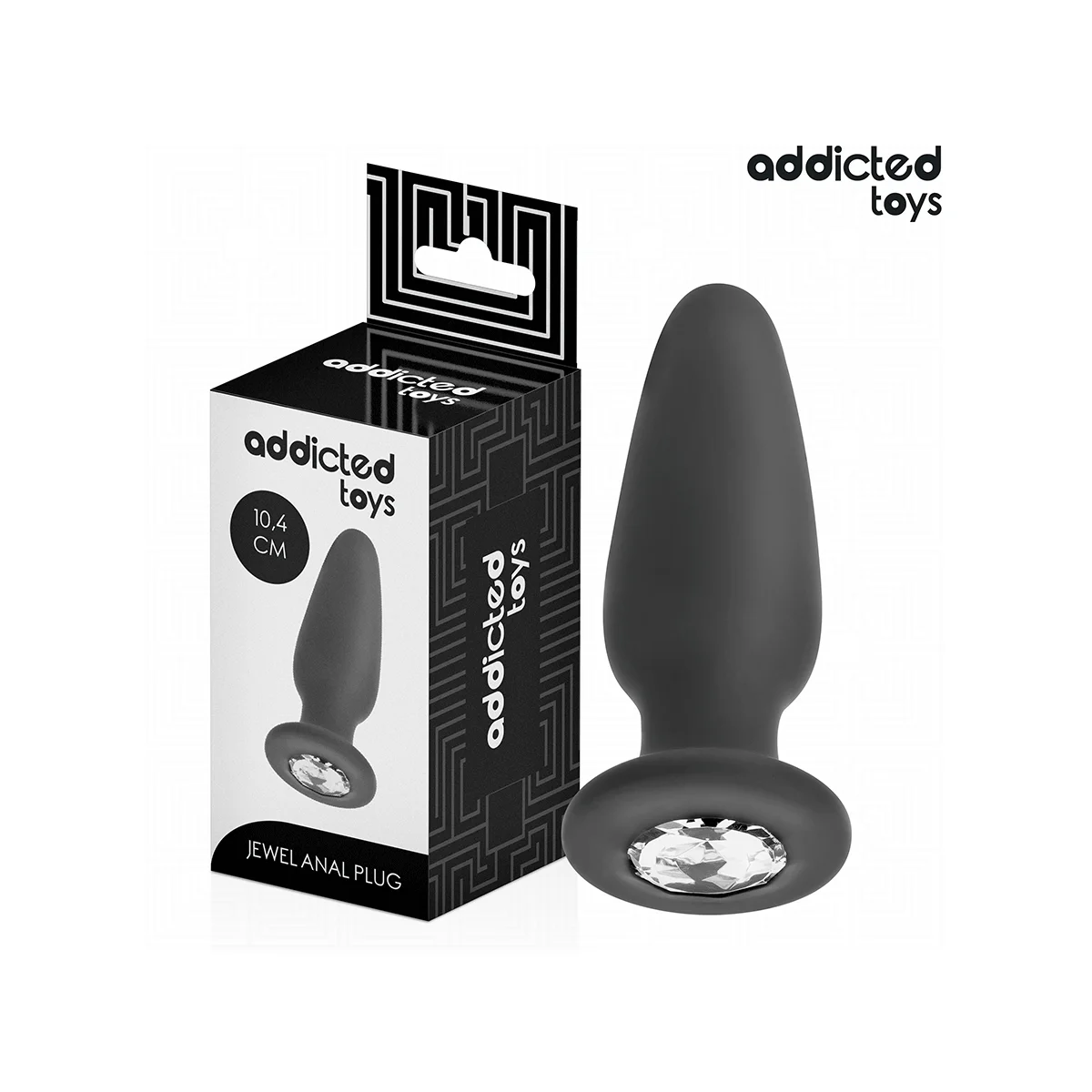 Πρωκτική σφήνα ADDICTED TOYS - ANAL PLUG WITH JEWEL SILICONE SIZE M 10.4 CM