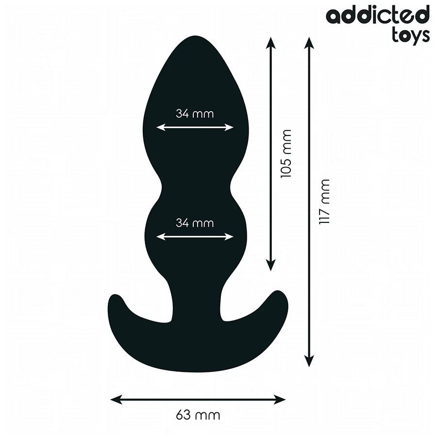Πρωκτική σφήνα ADDICTED TOYS - ANAL PLUG SILICONE SIZE L 11.7 CM