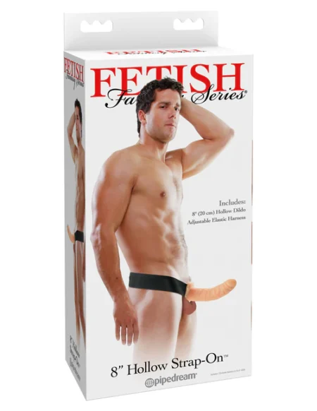 Κούφιο στραπόν FETISH FANTASY SERIES 8" HOLLOW STRAP-ON - Light