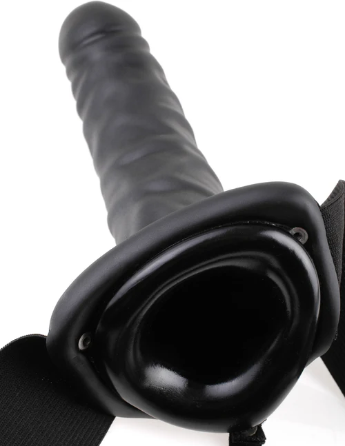 Κούφιο στραπόν FETISH FANTASY SERIES 8" HOLLOW STRAP-ON - Black