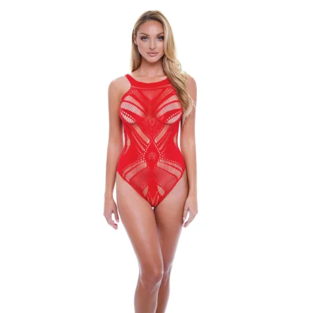 Κορμάκι Jacquard Bodysuit Red BACI LINGERIE