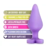 Πρωκτική σφήνα Play With Me By Blush® | Naughty Candy Heart Do Me Now Purple 3.5-Inch Anal Plug