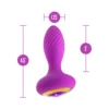 Πρωκτική σφήνα με δόνηση Oh My Gem By Blush® | Charm 4.5 Inch Vibrating Anal Plug Massager With Stayput™ Design & Amethyst Gem Base – In Purple