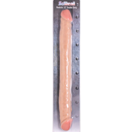DOUBLE JELLY PENIS ECRU 45CM