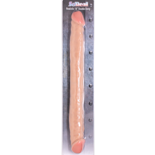 DOUBLE JELLY PENIS ECRU 45CM