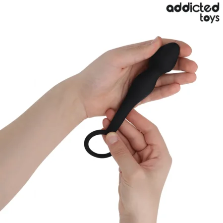 Πρωκτική σφήνα με δακτύλιο πέους ADDICTED TOYS - ANAL PLUG WITH RING SILICONE MODEL 3