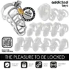 Κλουβί πέους ADDICTED TOYS LOCKED - SILVER LOCK METAL PENIS CAGE SIZE M