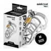Κλουβί πέους ADDICTED TOYS LOCKED - SILVER LOCK METAL PENIS CAGE SIZE M