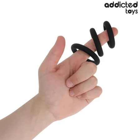 Δακτύλιοι πέους σετ 3 τεμ. ADDICTED TOYS - SET OF SILICONE RINGS MODEL 1