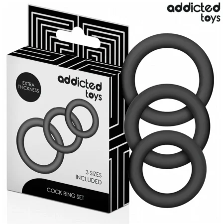 Δακτύλιοι πέους σετ 3 τεμ. ADDICTED TOYS - SET OF SILICONE RINGS MODEL 1