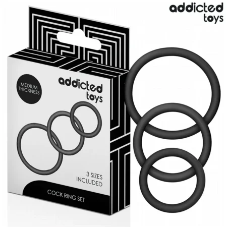 Δακτύλιοι πέους σετ 3 τεμ. ADDICTED TOYS - SET OF SILICONE RINGS MODEL 2
