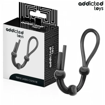 Δαχτυλίδι πέους ADDICTED TOYS - SILICONE ROPE TRIPLE LOOP FOR THE PENIS