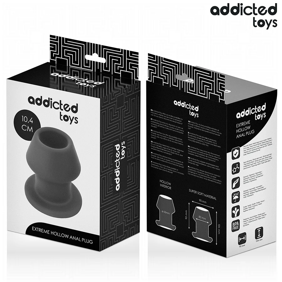 Κούφια πρωκτική σφήνα ADDICTED TOYS - EXTREME HOLLOW ANAL PLUG SILICONE SIZE L 10.4 CM