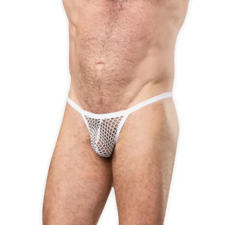 Ανδρικό στρινγκ Amorable by Rimba - Fishnet Thong - One Size - White